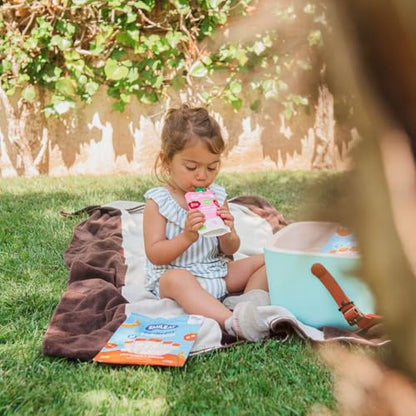 Smileat | Pouch de Fruta Ecológica para Niños | Con Sabor a Yogur y Frambuesa | Sin Lactosa, Sin Azúcares y Sin Gluten | Para Bebés a partir de los 12 Meses | 100 g |