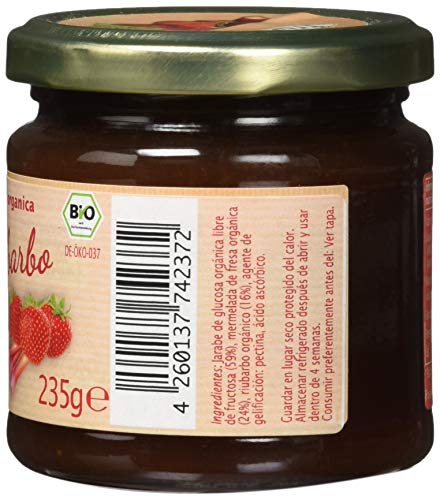 FRUSANO Mermelada DE Fresa con RUIBARBO, No aplicable