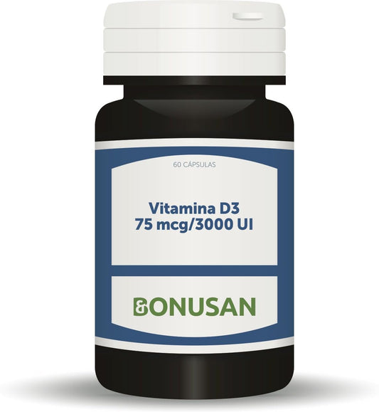 Bonusan - Vitamida D3 75 mcg/3000 UI - 60 Cápsulas