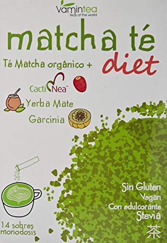 Vaminter - Té Matcha Diet - Elaborado con Té Matcha Orgánico - Complemento Alimenticio - 14 Sobres