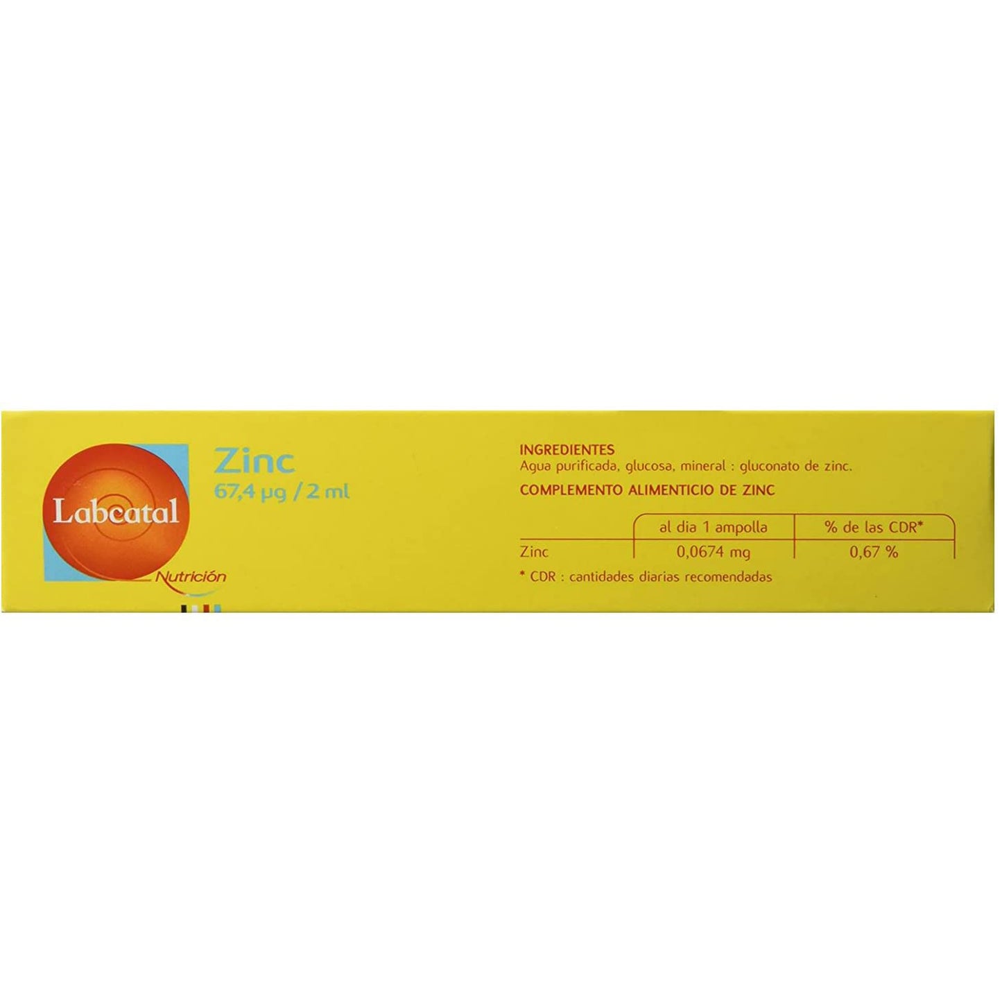 Labcatal Nutrición, Zinc, 28 Amp/ 2ml, 56 mililitro, 1