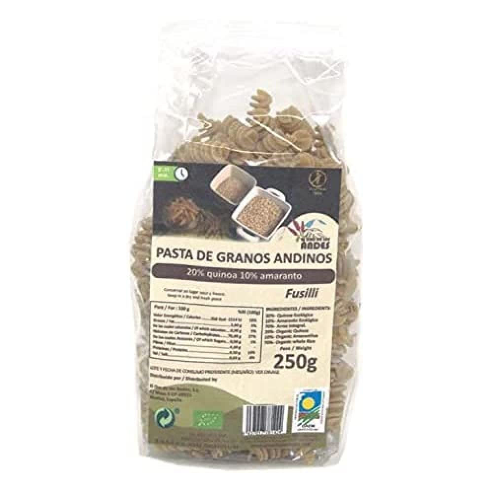 FUSILLI DE ARROZ INTEGRAL, QUINOA, AMARANTO 250 GR