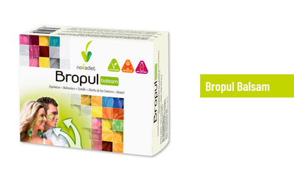 Novadiet - BROPUL BALSAM Comprimidos con Equinácea, Malvavisco, Tomillo y Hierba de los Cantores - Alivio de la Garganta, Descongestión Respiratoria y Reducción de la Tos – 60 Comprimidos Masticables