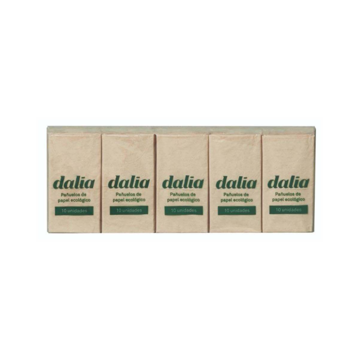 DALIA Pack 10 Paquetes PAÑUELOS Bolsillo Bio, Negro, Estandar
