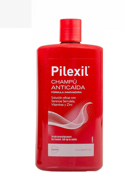 PILEXIL ANTICAIDA - Champú Anticaída 500 ml, Tratamiento de Uso Frecuente, Frena la Pérdida del Cabello, Normaliza su Ciclo, Gran Eficacia, para Hombres y Mujeres
