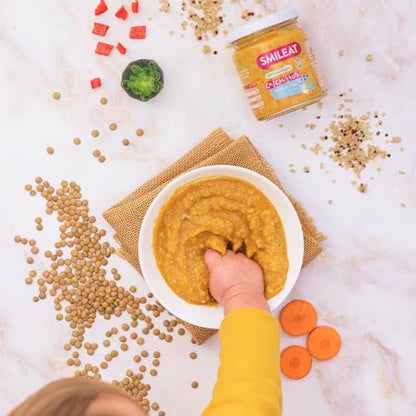Smileat - Tarrito Ecológico con Verduras, Ingredientes Naturales, para Bebés desde 6 Meses, Sano y Saludable, sin Gluten, Sabor a Pavo y Verduras - Tarro de 230 g