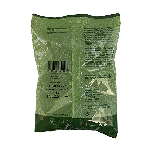 Plameca Arnica Flor Triturada - Envasado En Atmósfera Protectora, color Verde, 25 g, 25 gramo, 1