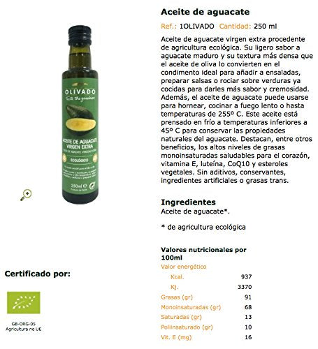 La Finestra Sul Cielo Aceite de Aguacate, 250ml