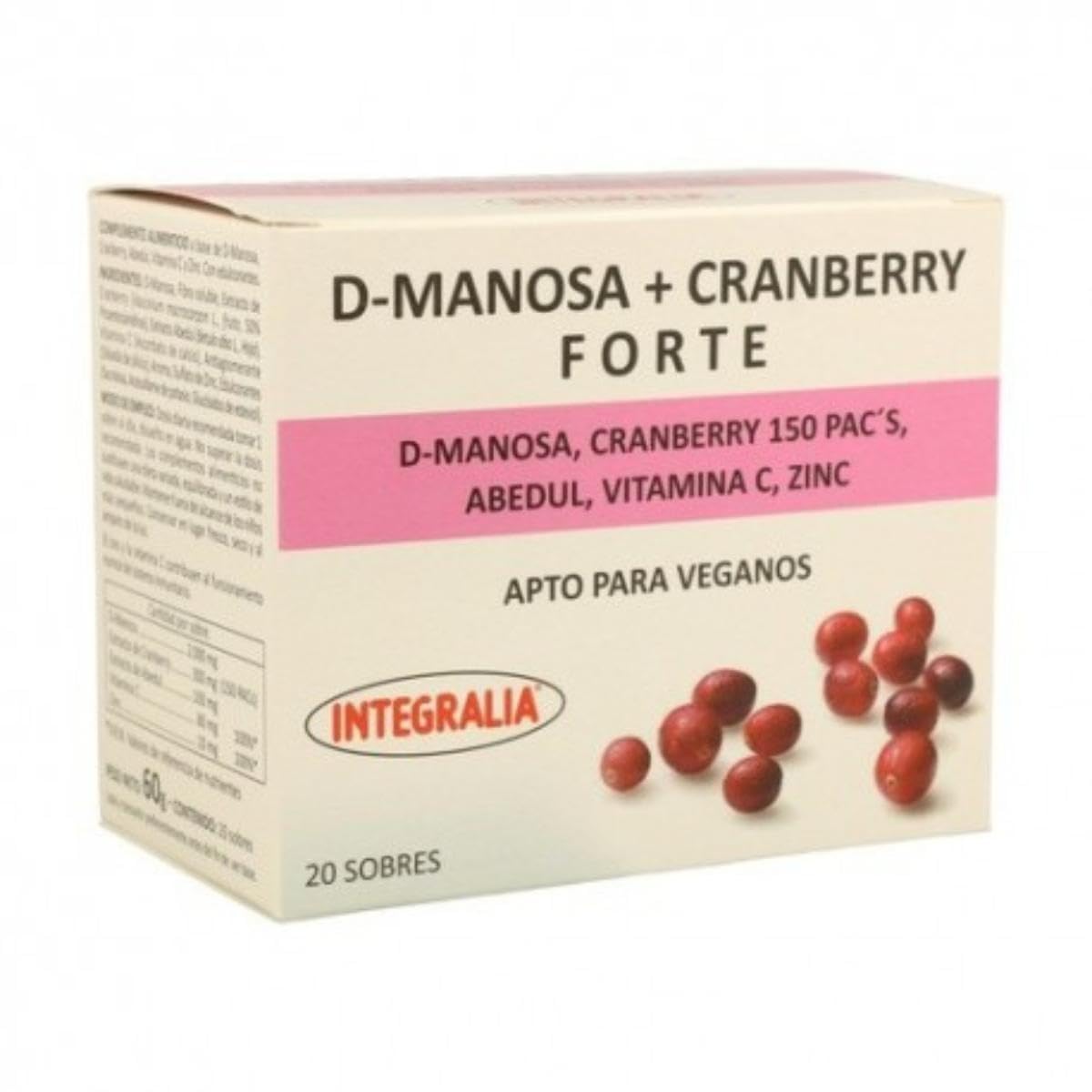 Integralia D-Manosa + Cranberry Plus 20Sbrs. 200 g 1 Unidad