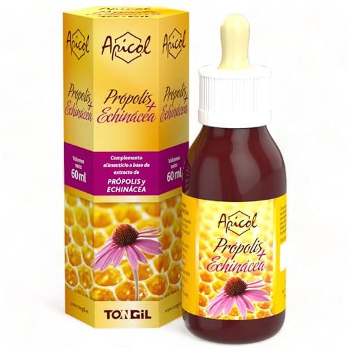 Apicol Própolis + Echinácea | Propóleo y Equinácea en Gotas 60 ml | Irritación de Garganta, Apoyo Inmune, Efecto Suavizante en Cuerdas Vocales - Sin Alérgenos | de Tongil