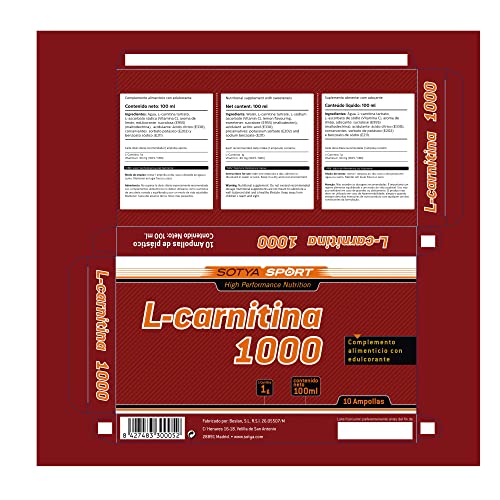 Sotya L-carmitina 1000 10 ampollas de plástico de 10ml