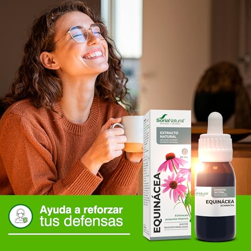 Soria Natural Extracto de Equinácea - Refuerza tus defensas de forma natural - Ayuda al sistema inmunológico - Extracto de Planta 100% Natural Alta Absorción - Botella con 50ml
