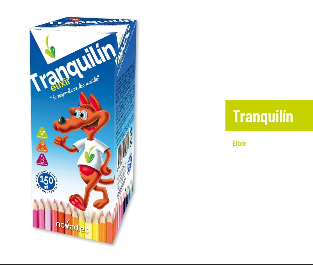 Novadiet - TRANQUILIN Jarabe con Zumo Concentrado de Manzana, Mezcla de Plantas, Fructosa - Promueve un Sueño Fisiológico, Ayuda a Mantener la Tranquilidad y Relajación - Relajante Natural - 150 ml