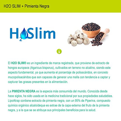 Novadiet - LIPOATRAP Cápsulas con H2OSlim® y Pimienta Negra - Control de Peso, Regulación Lípidos - Apoyo Sobrepeso, Obesidad, Equilibrio Saludable para tu Cuerpo - 30 Cápsulas