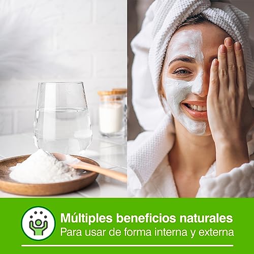 Soria Natural Arcilla blanca – Limpia en Profundidad – 100% de Pureza, Textura Fina, Origen Natural - Puede Utilizarse como Mascarilla Facial, Enjuague Bucal – Uso Interno y Externo – Bolsa de 250g.