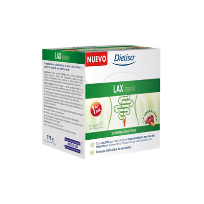 Dielisa LAX sobres, con Lactitol que contribuye al funcionamiento normal del intestino, 14 sobres