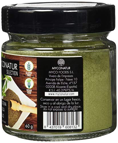 MYCOFOODS Hoja STEVIA EN Polvo, Negro, Estandar