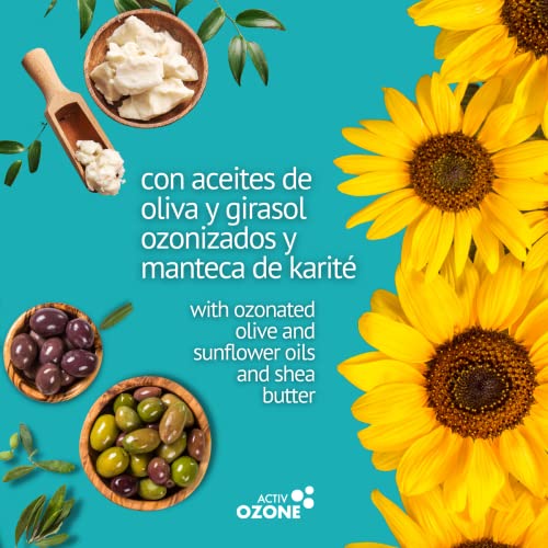 ActivOzone Ozone Cream, Crema Ultra Suave e Hidratante con Aceites Ozonizados de Oliva y Girasol, Manteca de Karité y Enriquecido con un Complejo Activador de Células Madre. 50 ml, 50 mililitro, 1