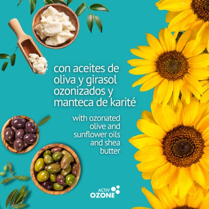 ActivOzone Ozone Cream, Crema Ultra Suave e Hidratante con Aceites Ozonizados de Oliva y Girasol, Manteca de Karité y Enriquecido con un Complejo Activador de Células Madre. 50 ml, 50 mililitro, 1