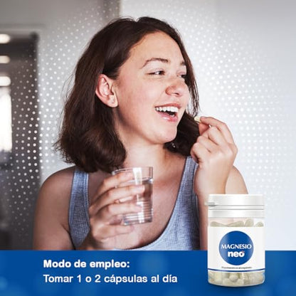 NEO - Magnesio - Complemento Alimenticio en Microgránulos - Reduce fatiga, Mejora concentración - Alivia espasmos y temblores musculares - Sin Gluten