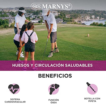 Marnys Vitamina K2-D3 Líquida, Huesos y Circulación Saludables, Botella con Pipeta 30 Ml 80 g