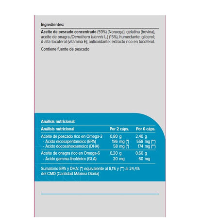 Vitae EQUAZEN (EyeQ) 180 cápsulas | Combinación única de Omega 3 y 6 | Alto poder nutricional (EPA, DHA y GLA) | Desarrollo cognitivo