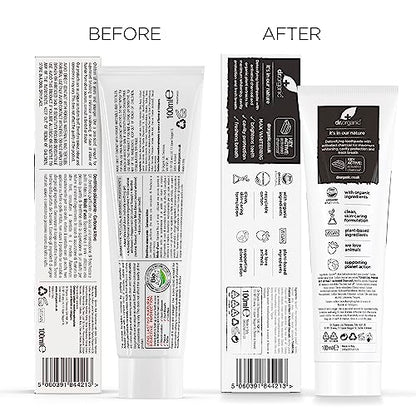 Dr. Organic Pasta De Dientes Carbón Activado, 100 ml (Paquete de 1)