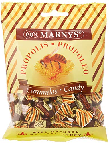 Caramelos de Propóleo con Miel MARNYS, Suaviza la Garganta y Picor, Caramelos con Agradable a Miel y Propóleo, Dulce sabor a Miel Natural - 60gr