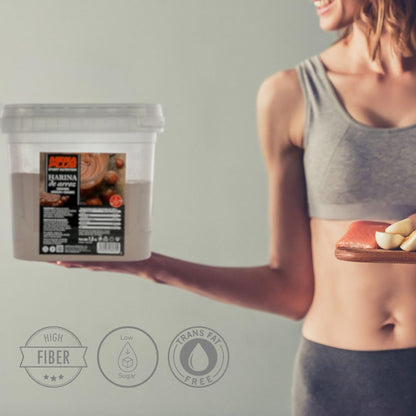 Harina de Arroz - Mega Plus, Harina Arroz para batidos, Reposteria, Nutrición Completa y Sin Gluten, con Aporte de Carbohidratos. Ideal para Celiacos." 1,5 kg 100% harina de arroz extra fina.