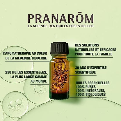 PRANARÔM - Ravintsara - Aceite esencial quimiotipado - Confort respiratorio y defensas naturales - 100% puro y natural - HETC - 10 ml