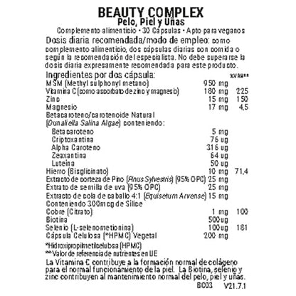 Viridian Beauty Complex - Pelo, Piel y Uñas - 30 Cápsulas