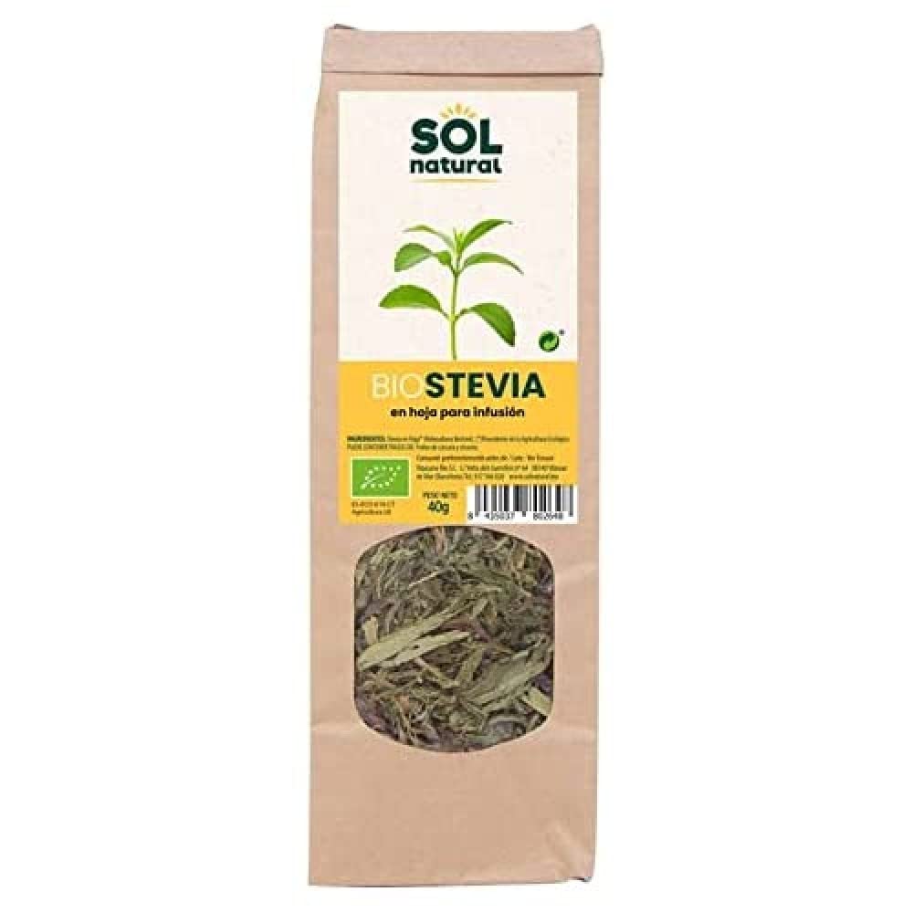 SOLNATURAL STEVIA EN Hoja Bio 40 g, No aplicable