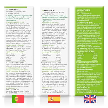 Soria Natural Composor 03 Hepavesical - Extracto Ajenjo, Manzanilla Amarga y Romero - Acción Digestiva, Antiinflamatoria y Diurética - Ayuda Dolor, Hinchazón, Acidez - 50 ml