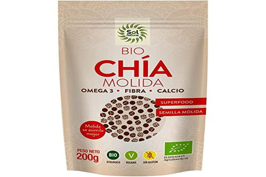 SOLNATURAL Semillas DE CHIA MOLIDAS Bio 200 g, Estándar, Único