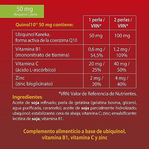 100% natural Quinol10 Vitamina B1-60 Cápsulas