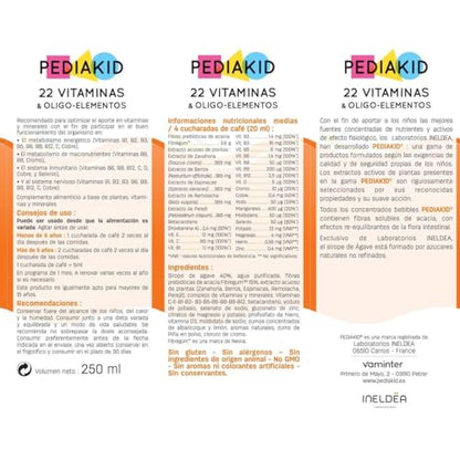 PEDIAKID- 22 Vitaminas y Oligoelementos