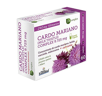 Nature Essential | Cardo Mariano Complex 9.825 mg | 60 Cápsulas | Favorece la Detoxificación del Hígado | Con Boldo, Alcachofa, Milenrama y Cúrcuma | Ayuda a la Digestión de Grasas