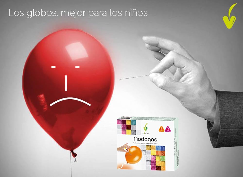 Novadiet - NODAGAS Cápsulas con Aceite de Anís Verde, Carbón Vegetal Purificado y Silicio - Ayuda a Disminuir el Meteorismo las Flatulencias, Hinchazón Abdominal y la Digestión Saludable - 48 Cápsulas