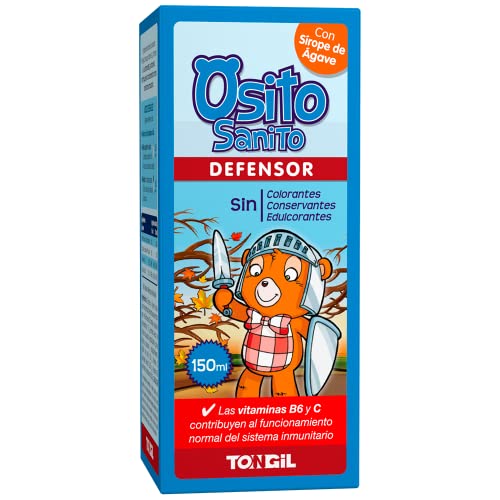 Osito Sanito Defensor 150 ml | Jarabe Infantil para Reforzar las Defensas - Vitaminas para Niños con Propolis y Echinacea - Sin gluten, Sin Edulcorantes, Con Sirope de Ágave | Tongil CAP