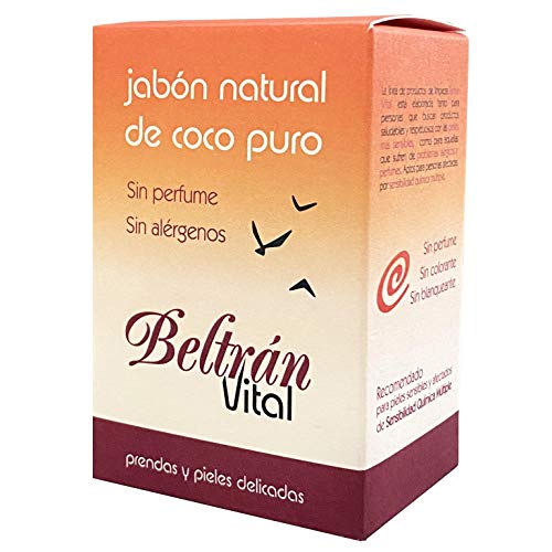 Jabón pastilla Coco puro sin perfume Beltrán Vital 240 g