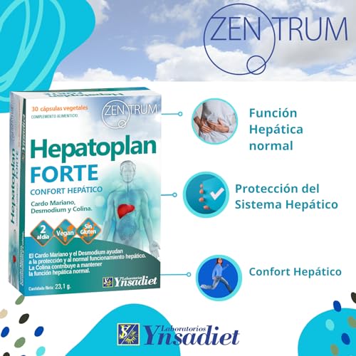 Hepatoplan Forte - Cardo Mariano - Desmodium - Colina -Confort hepàtico Zentrum 30 càpsulas