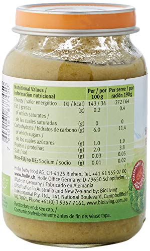 Holle - Potito Espinaca con Patata Holle 190 gr 4m+