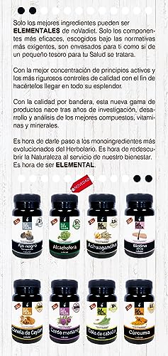 Novadiet - ELEMENTALES CARDO MARIANO Cápsulas con Cardo Mariano – Complemento Alimenticio Para la Salud del Hígado y la Vesícula Biliar - 30 Cápsulas Vegetales