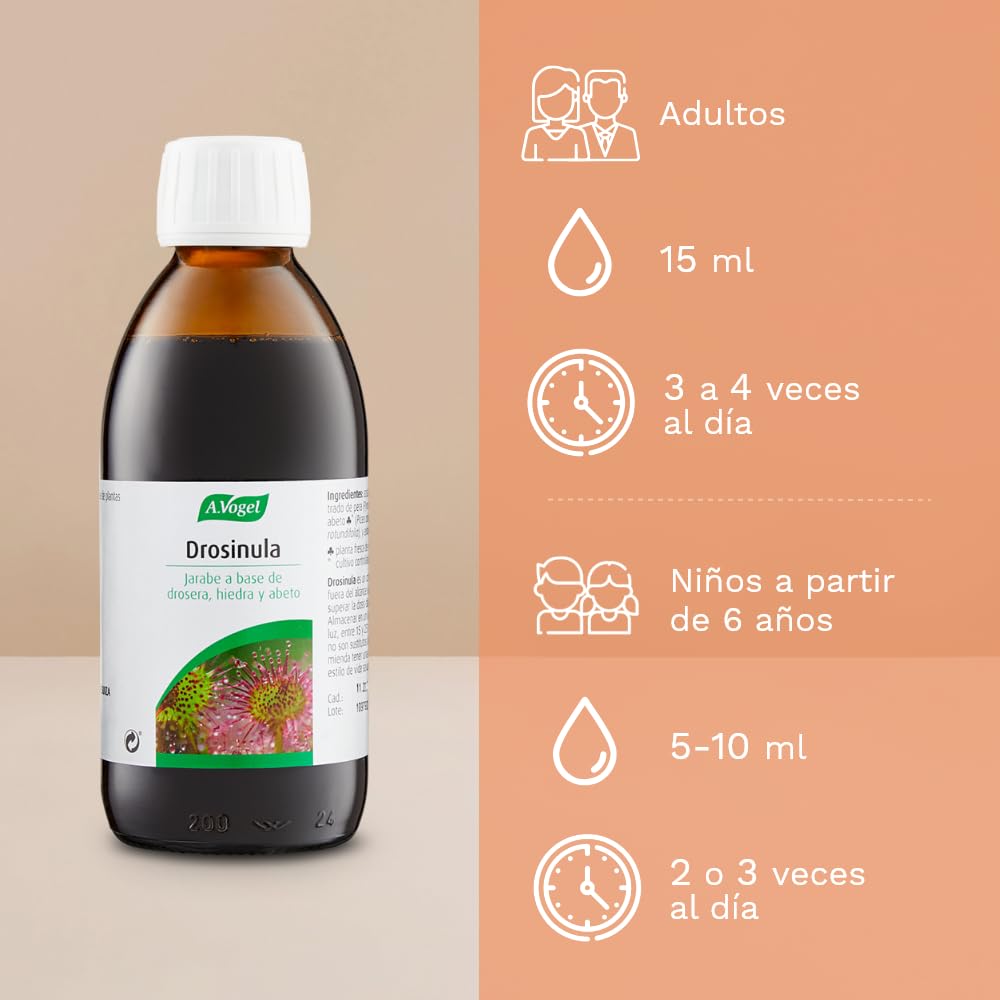 Drosinula® | Jarabe para la irritación de garganta y faringe* | 200 ml | A.Vogel, 100 mililitro, 1