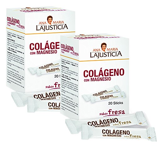 COLÁGENO CON MAGNESIO SABOR A FRESA 2 x 20 Sticks Ana Maria Lajusticia