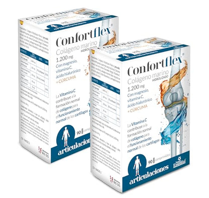 Nature Essential - Colágeno en Polvo Hidrolizado - 90 Comprimidos - 2 de Meses - Favorece a las Articulaciones y Huesos - Confortflex 1200 mg