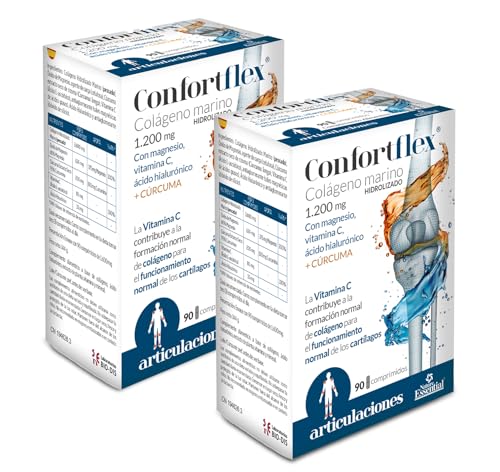 Nature Essential - Colágeno en Polvo Hidrolizado - 90 Comprimidos - 2 de Meses - Favorece a las Articulaciones y Huesos - Confortflex 1200 mg