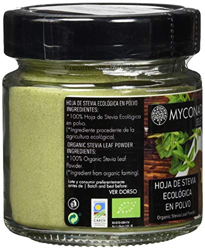 MYCOFOODS Hoja STEVIA EN Polvo, Negro, Estandar
