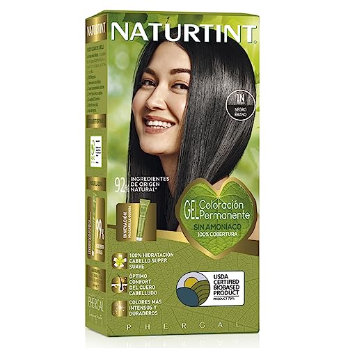 NATURTINT Biobased, Coloración Permanente Sin Amoniaco, 100% Cobertura de Canas, Tinte para el Cabello con Ingredientes Naturales, Color Intenso, Natural y Durader