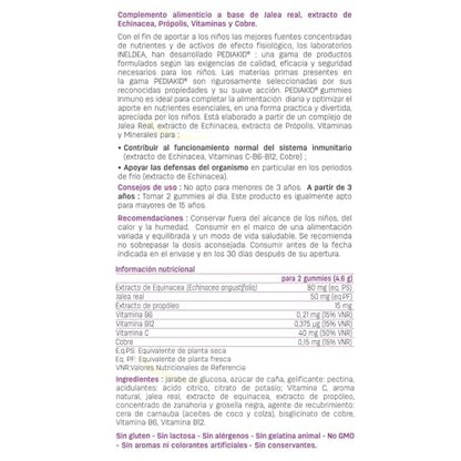 PEDIAKID – Gummies Inmuno - Fórmula Natural con Delicioso